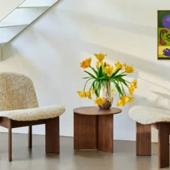 Hay Chisel Loungestol Walnut & Sheepskin^ Stole|Stue