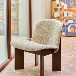 Hay Chisel Loungestol Walnut & Sheepskin^ Stole|Stue