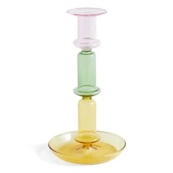 Hay Flare Rainbow Candleholder Pink/Green/Yellow^ Lysestager