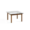 Hay Kofi Sofabord 60 x 60 Lakeret Valnød & Klar Glas^ Stue|Borde