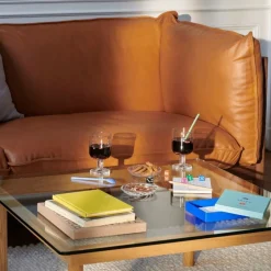 Hay Kofi Sofabord 80 x 80 Oak & Clear Glass^ Stue|Borde