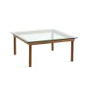 Hay Kofi Sofabord 80 x 80 Walnut & Clear Glass^ Stue|Borde