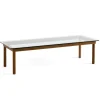 Hay Kofi Sofabord 140 x 50 Walnut & Clear Glass^ Stue|Borde