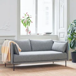 Hay Silhouette 2-Pers. Sofa Stål & Sort Sense Læder^ Sofaer|Stue
