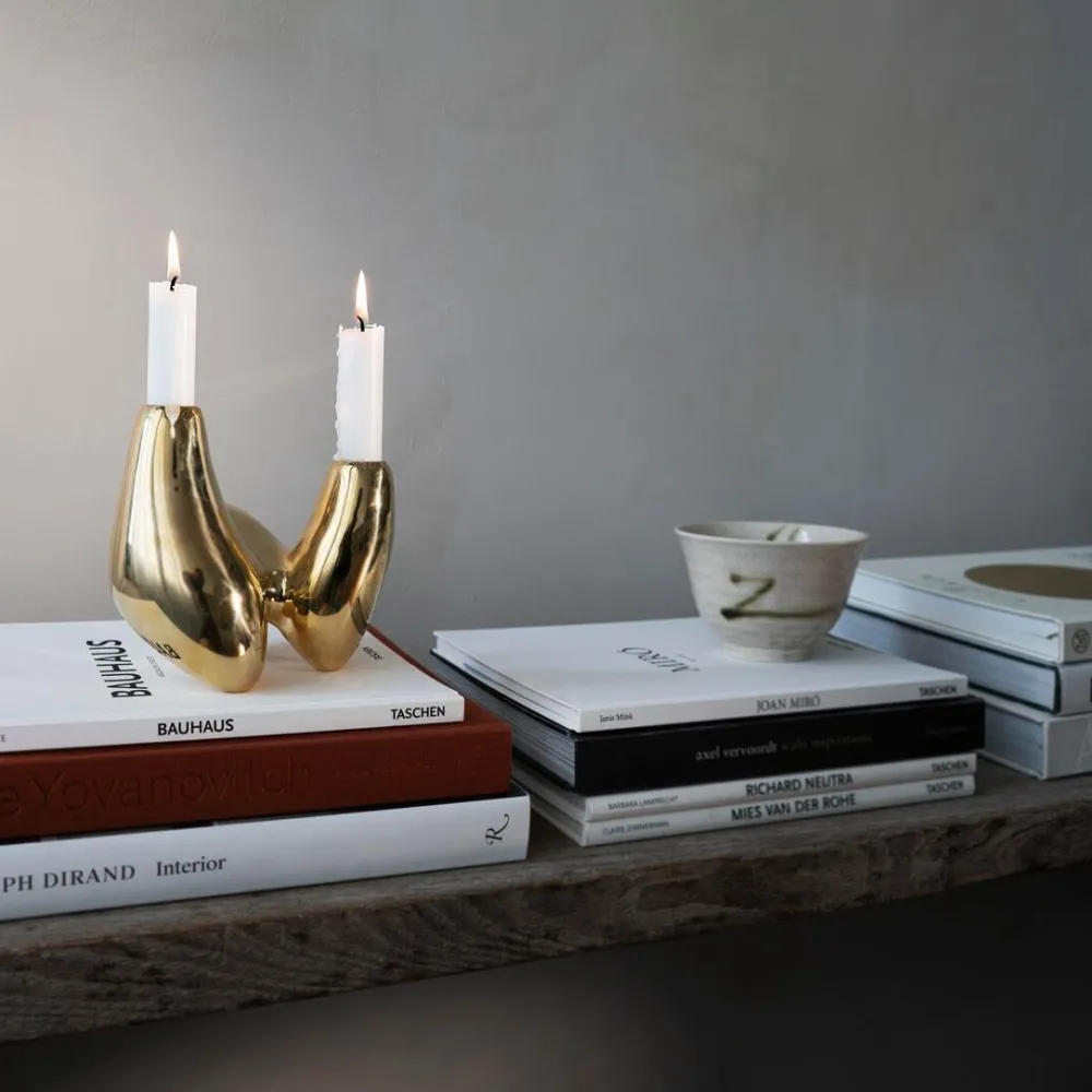 Hein Studio Unity Candleholder Gold^ Andet Boligtilbehør|Lysestager