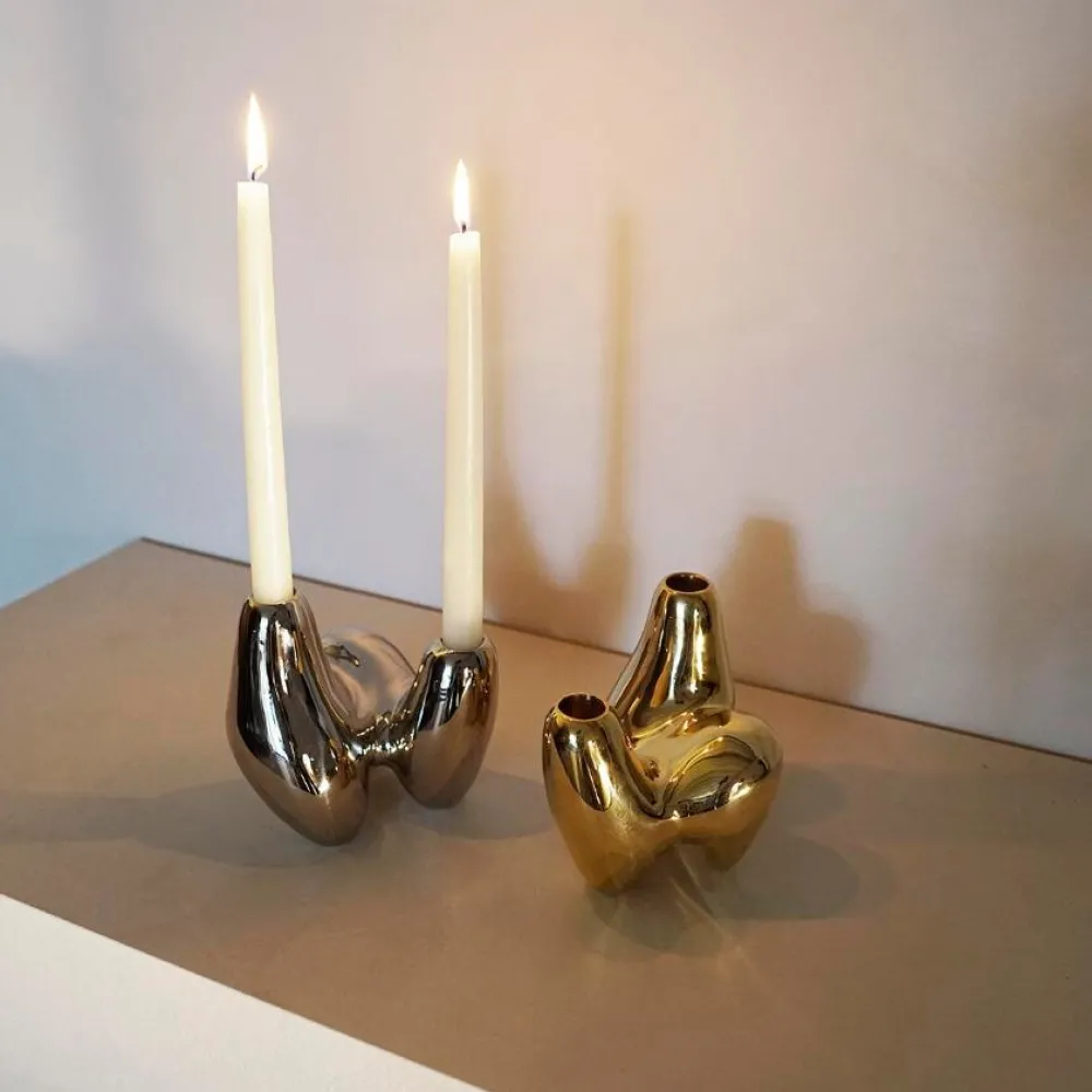 Hein Studio Unity Candleholder Gold^ Andet Boligtilbehør|Lysestager