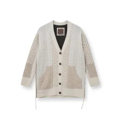 HEYANNO Grand Quilt Cardigan Ecru^Dame Overdele