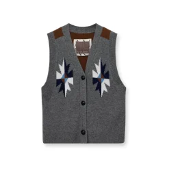 HEYANNO Victory Knit Waistcoat Grey Melange^Dame Overdele