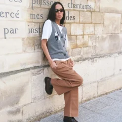 HEYANNO Victory Knit Waistcoat Grey Melange^Dame Overdele