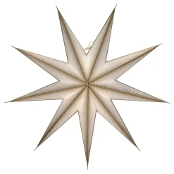 House Doctor 9 Point Star Off-White/Champagne Large^ Julepynt