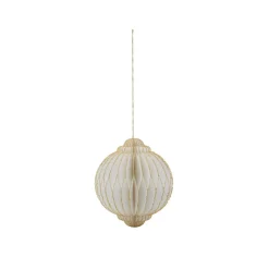 House Doctor Alsta Ornament Off-White/Golden Medium^ Julepynt