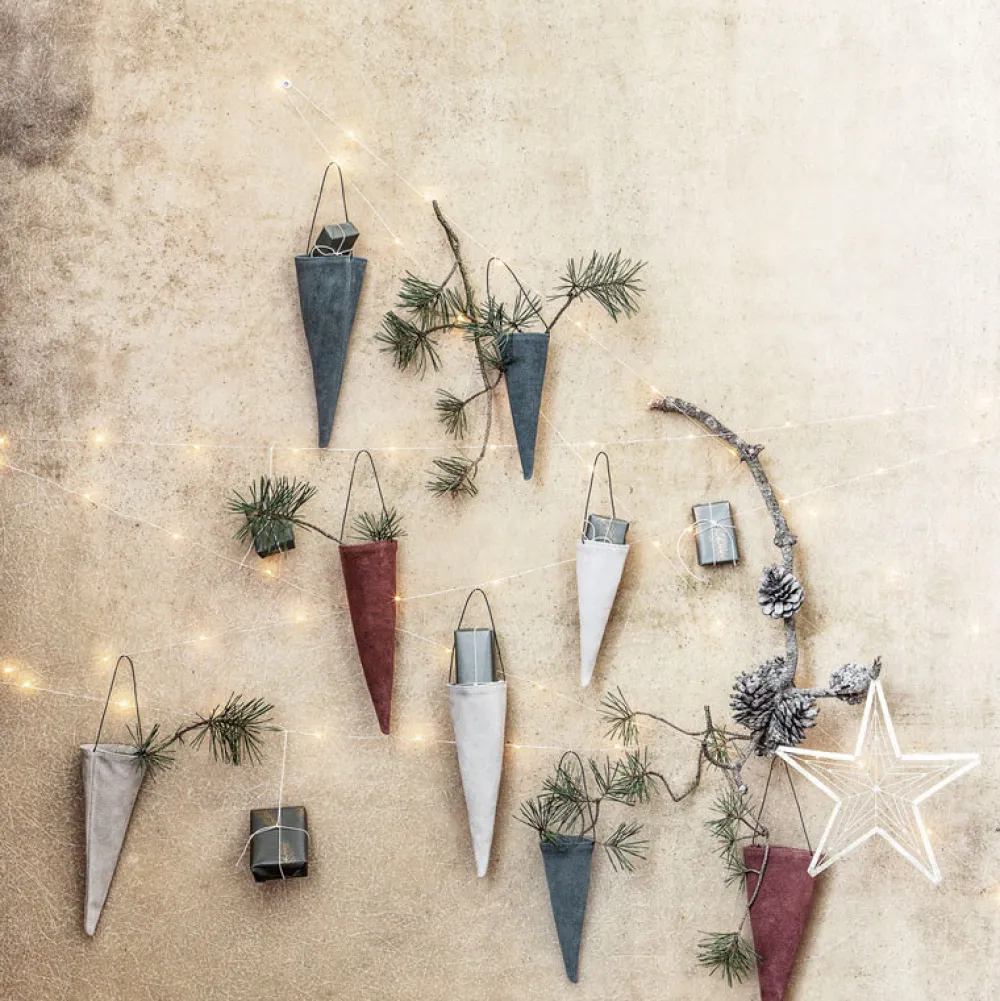 House Doctor Corne Ornaments Grey/Blue H 19 cm^ Julepynt