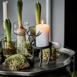 House Doctor Deer Tealight Holder Black^ Julepynt|Juleborddækning