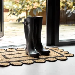 House Doctor Denta Door Mat Nature/Black 60x90 cm^ Entré|Tæpper & Måtter