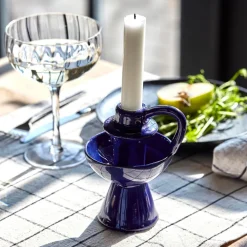 House Doctor Diva Candle Holder Blue^ Lysestager
