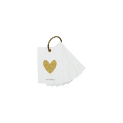 House Doctor Glitr Gift Tags White/Golden^ Julepynt