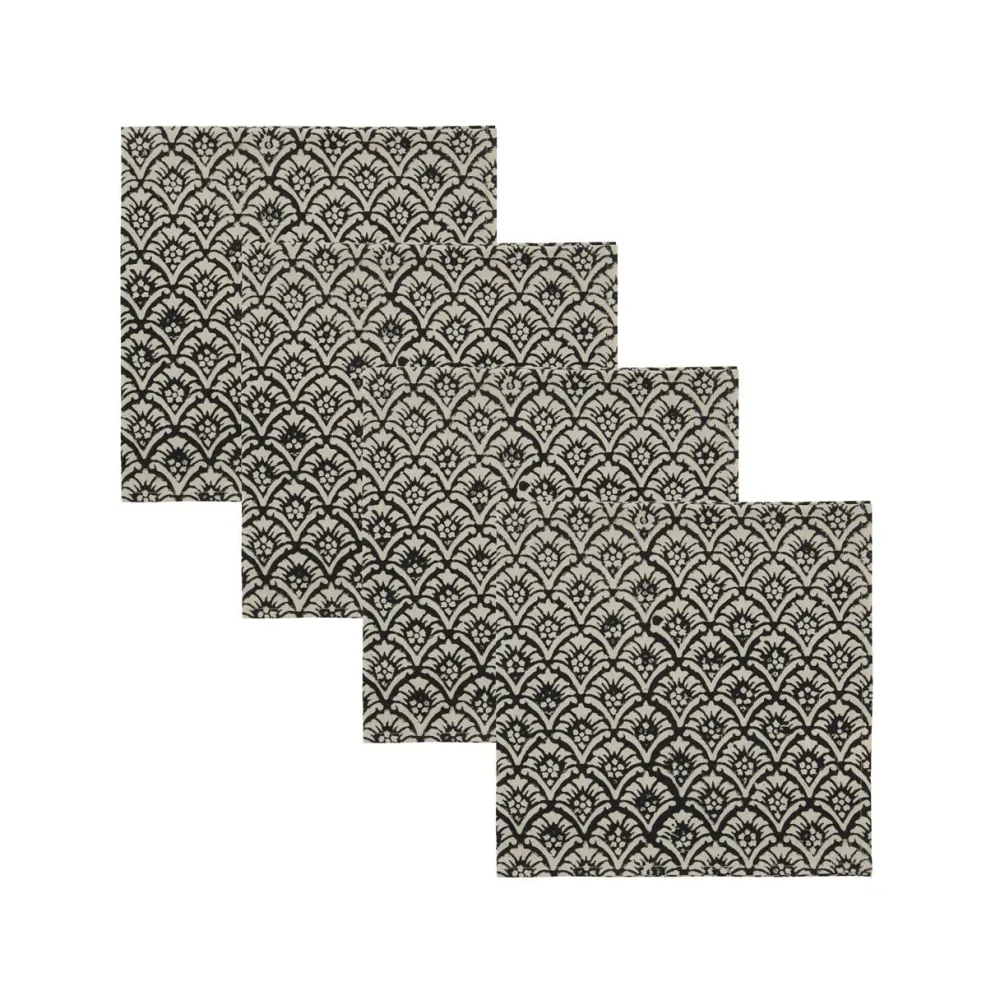 House Doctor Join Napkins Black/Off White^ Køkken