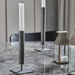 House Doctor Kolo Candle Stand Black Small^ Lysestager