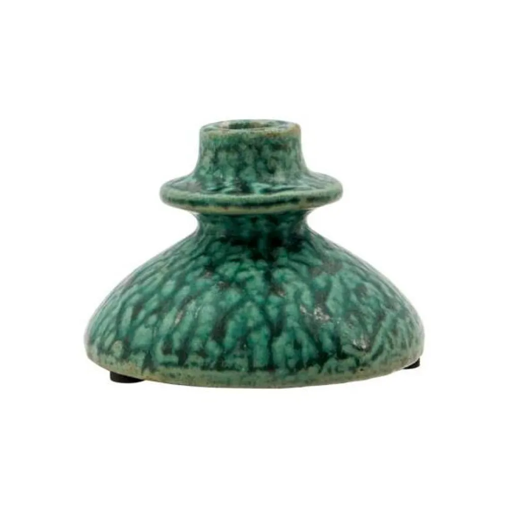 House Doctor Kulu Candle Stand Green^ Lysestager|Keramik & Porcelæn