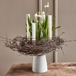 House Doctor Marb Candle Holder Grey^ Julepynt|Adventsstager