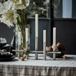 House Doctor Maxi 45 Candle Holder Antique Silver^ Julepynt|Adventsstager