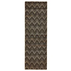 House Doctor Monta Rug Nature/Black 83x260 cm^ Entré|Tæpper & Måtter