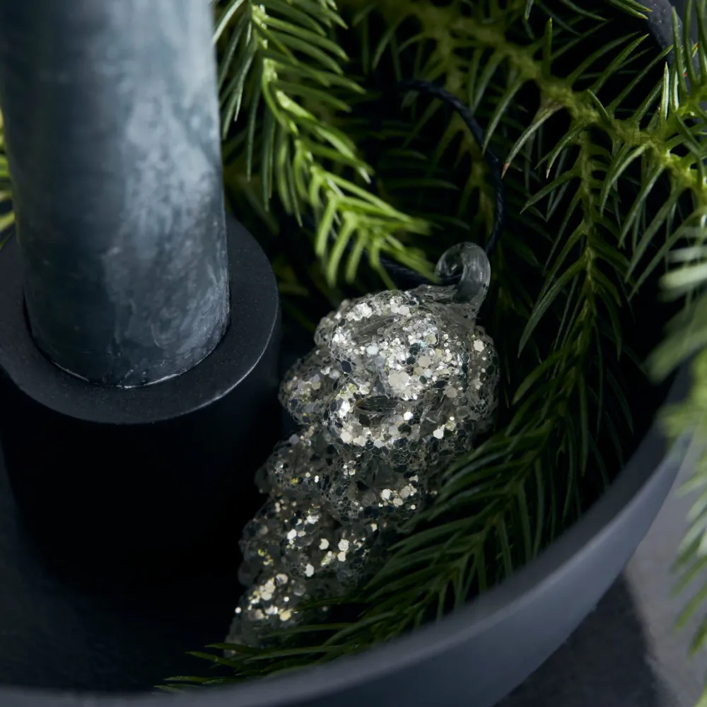 House Doctor Ornament Cone Silver Small^ Juletræspynt|Julepynt