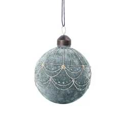 House Doctor Ornament Velour Dusty Green Large^ Juletræspynt|Julepynt