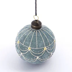 House Doctor Ornament Velour Dusty Green Large^ Juletræspynt|Julepynt