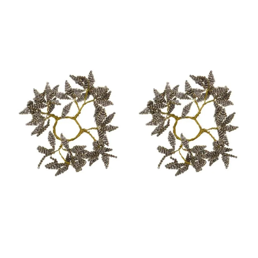 House Doctor Pearl Candle Rings Grey/Gold^ Juletræspynt|Julepynt