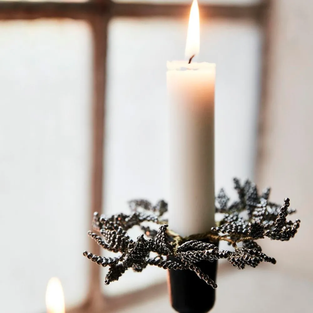 House Doctor Pearl Candle Rings Grey/Gold^ Juletræspynt|Julepynt