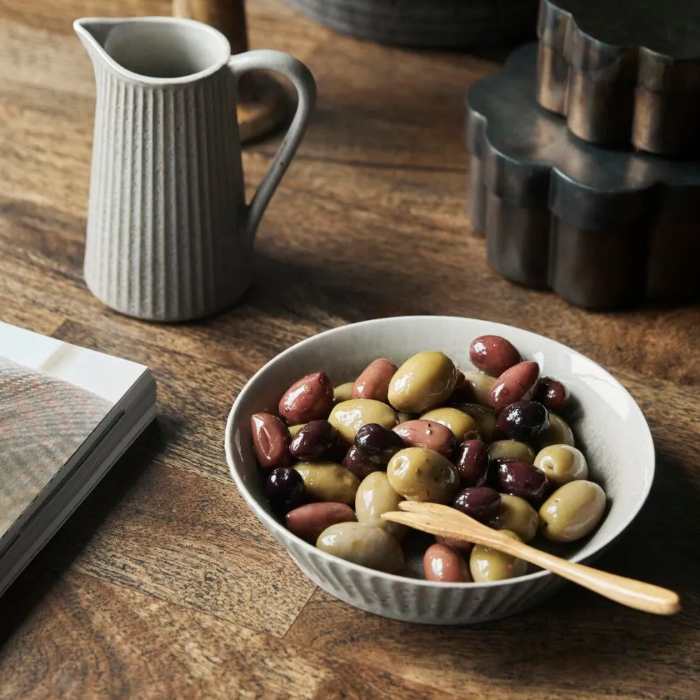 House Doctor Pleat Bowl Grey/Brown^ Keramik & Porcelæn