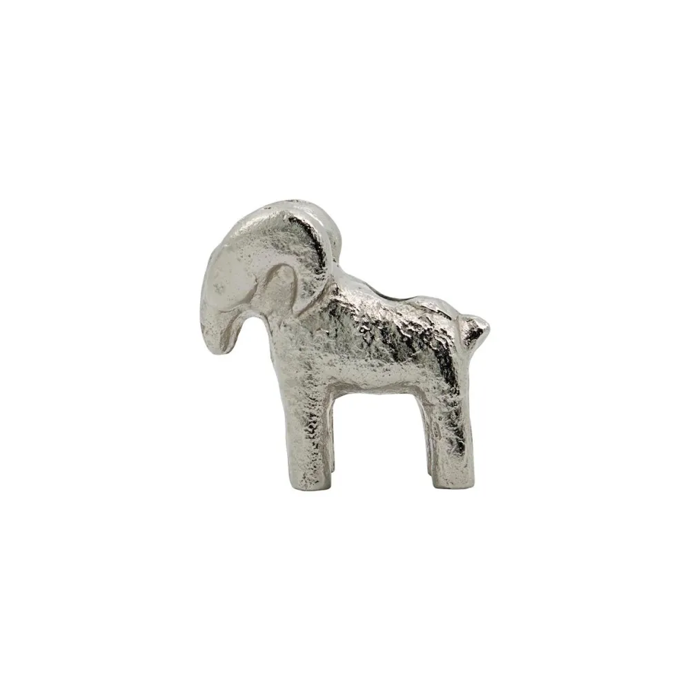 House Doctor Ram Candle Holder Antique Silver^ Julepynt