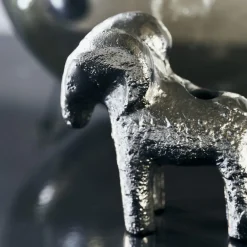 House Doctor Ram Candle Holder Antique Silver^ Julepynt