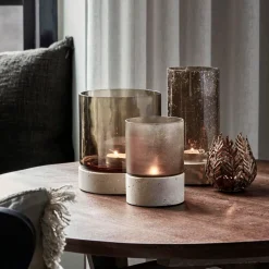 House Doctor Rivo Candle Holder Brown Small^ Lysestager