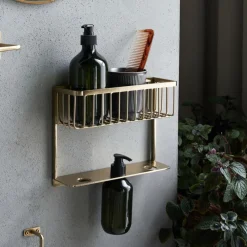 House Doctor Shelf Bath Brass^ Badeværelse