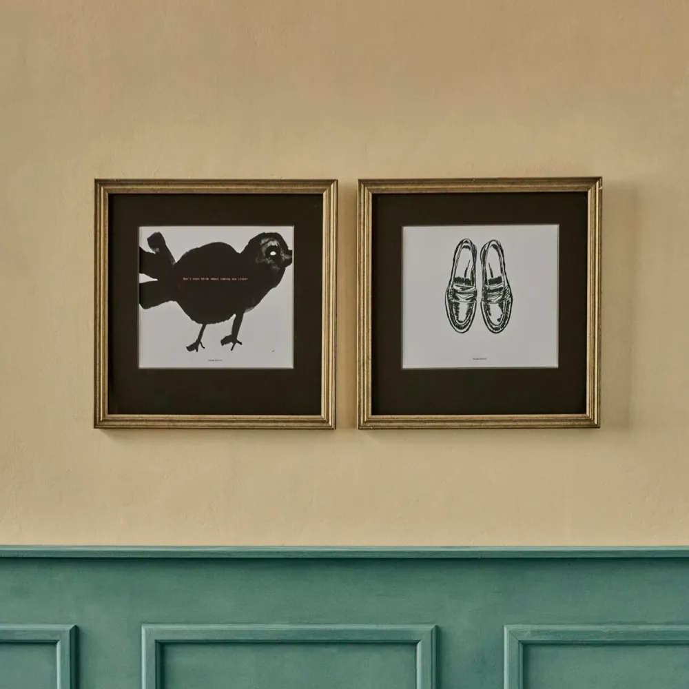 House Doctor Shoe Wall Art Dark Green^ Illustrationer & Plakater