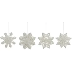 House Doctor Snowflake Ornaments White^ Julepynt