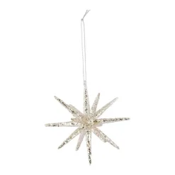 House Doctor Spike Ornament Silver/Glitter Large^ Juletræspynt|Julepynt