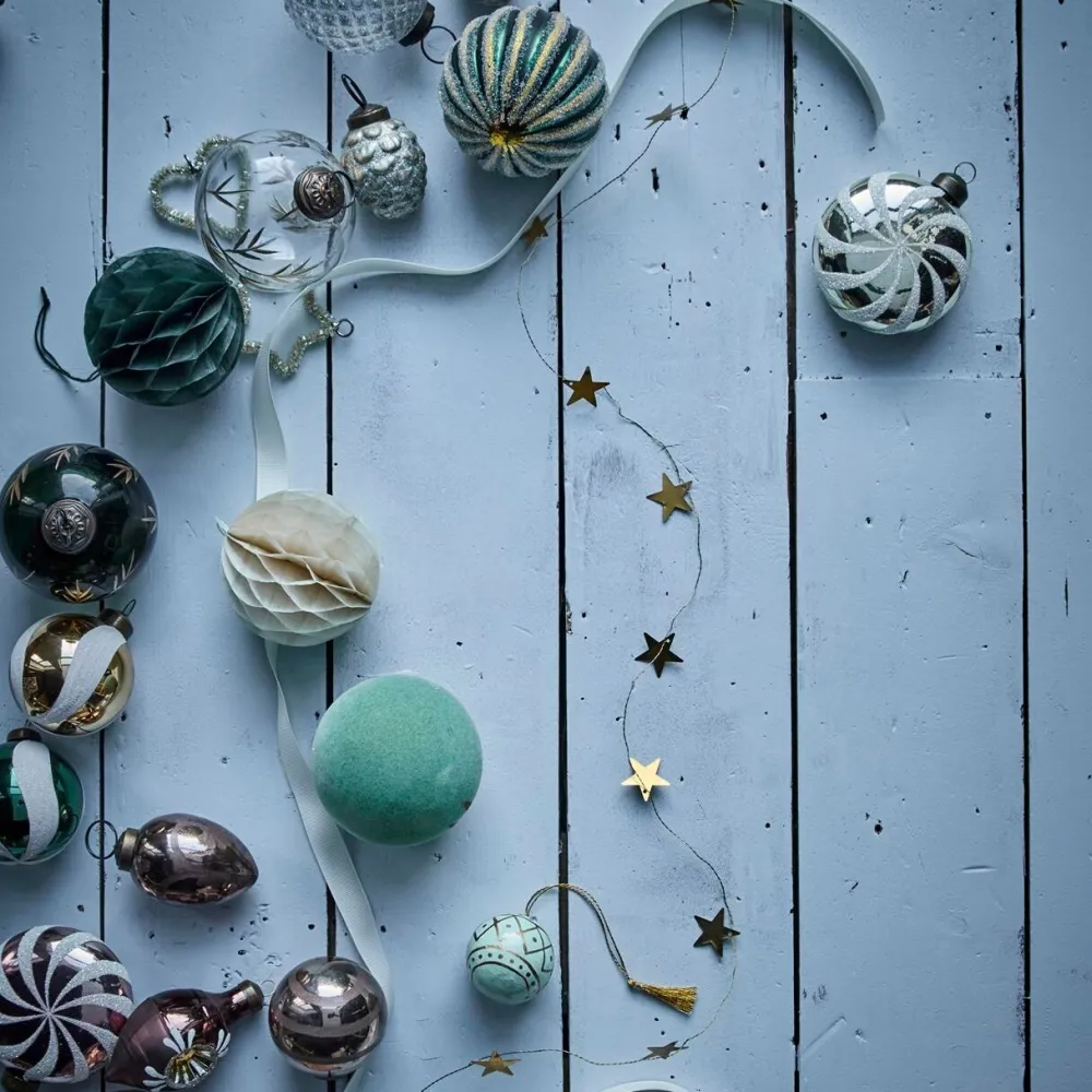 House Doctor Stars Garland Antique Brass Large^ Juletræspynt|Julepynt