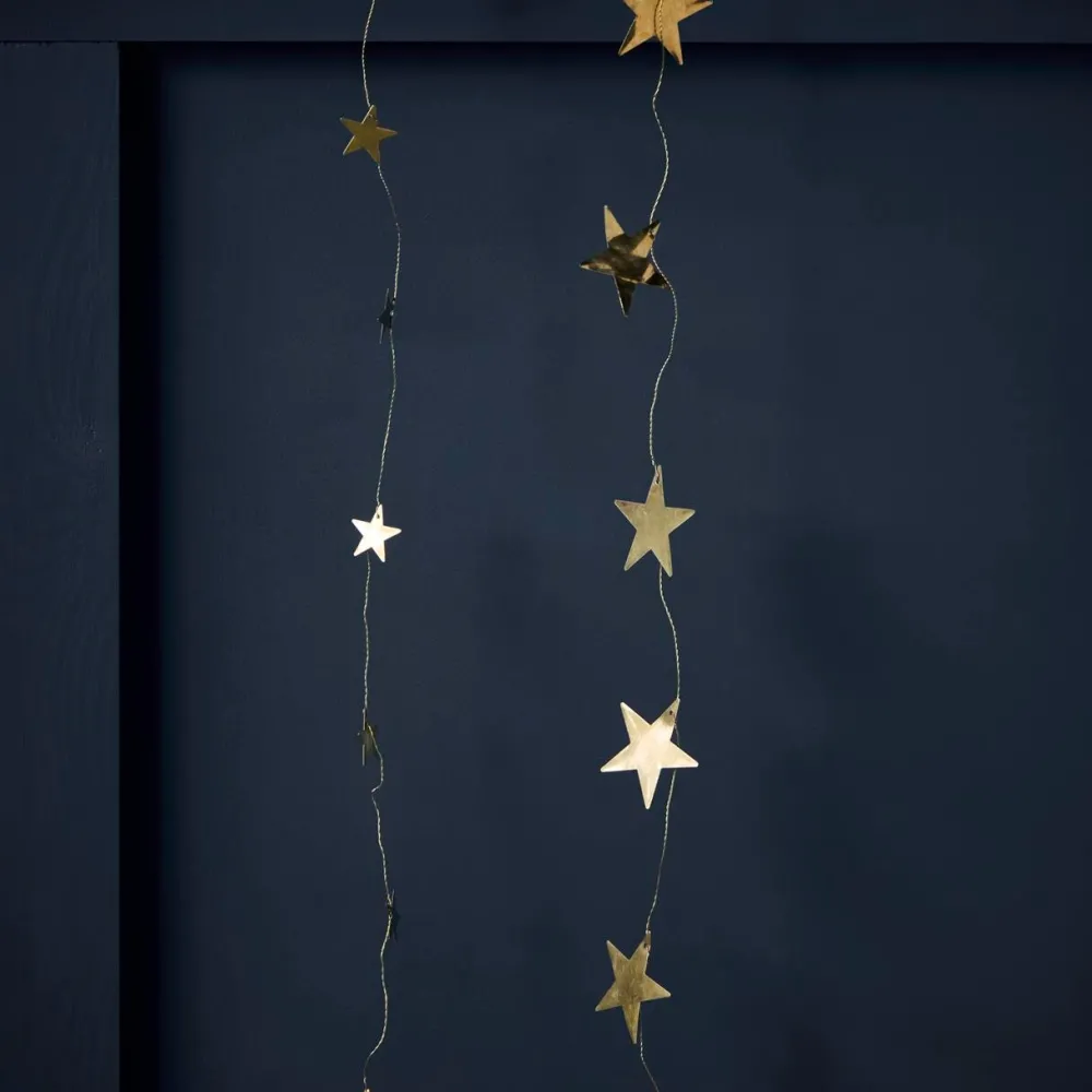 House Doctor Stars Garland Antique Brass Small^ Juletræspynt|Julepynt