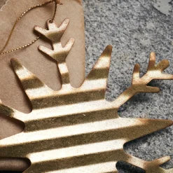 House Doctor Tin Plate Ice Crystal Ornament Antique Gold^ Juletræspynt|Julepynt