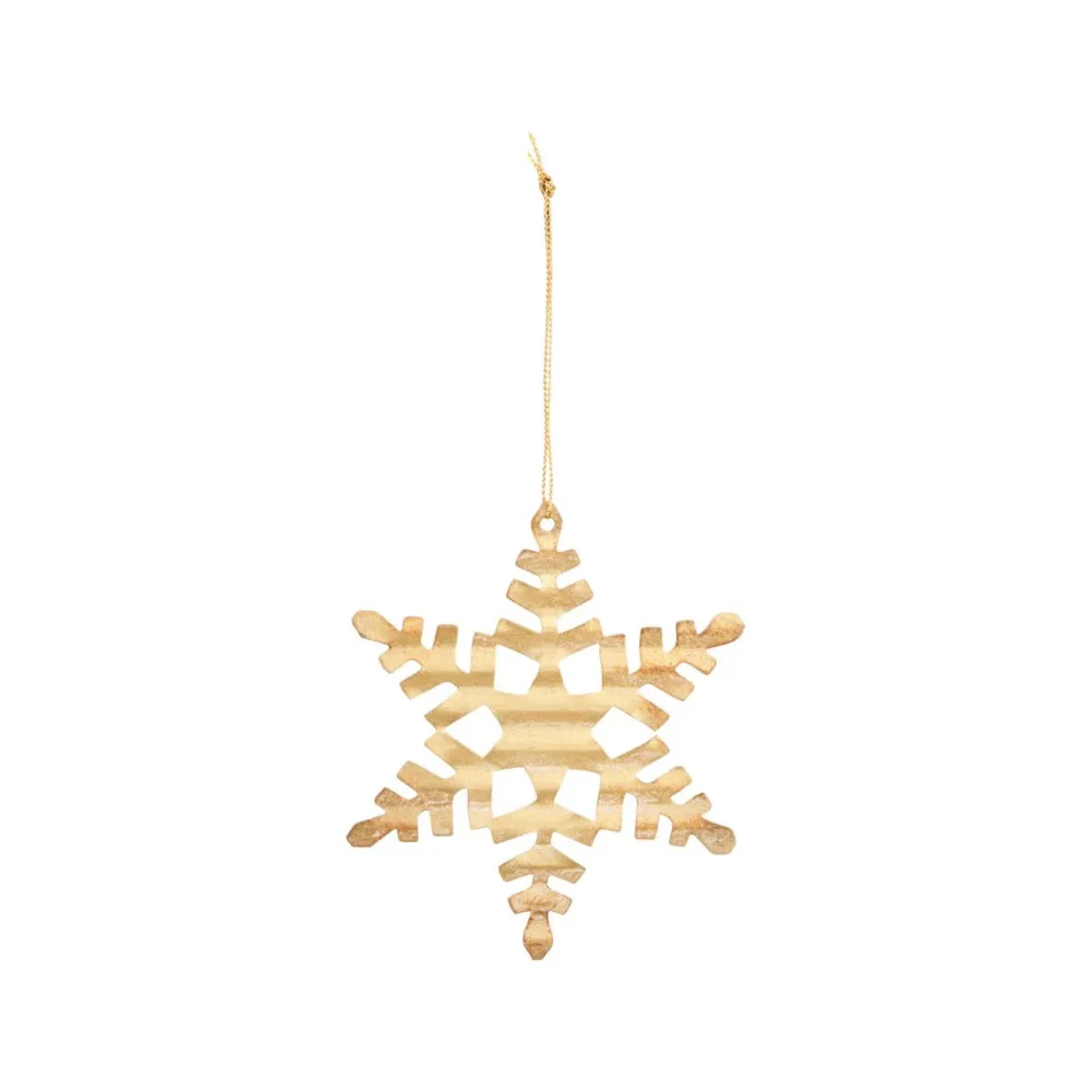 House Doctor Tin Plate Snowflake Ornament Antique Gold^ Juletræspynt|Julepynt