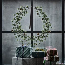 House Doctor Torch Wreath Green Large^ Julepynt