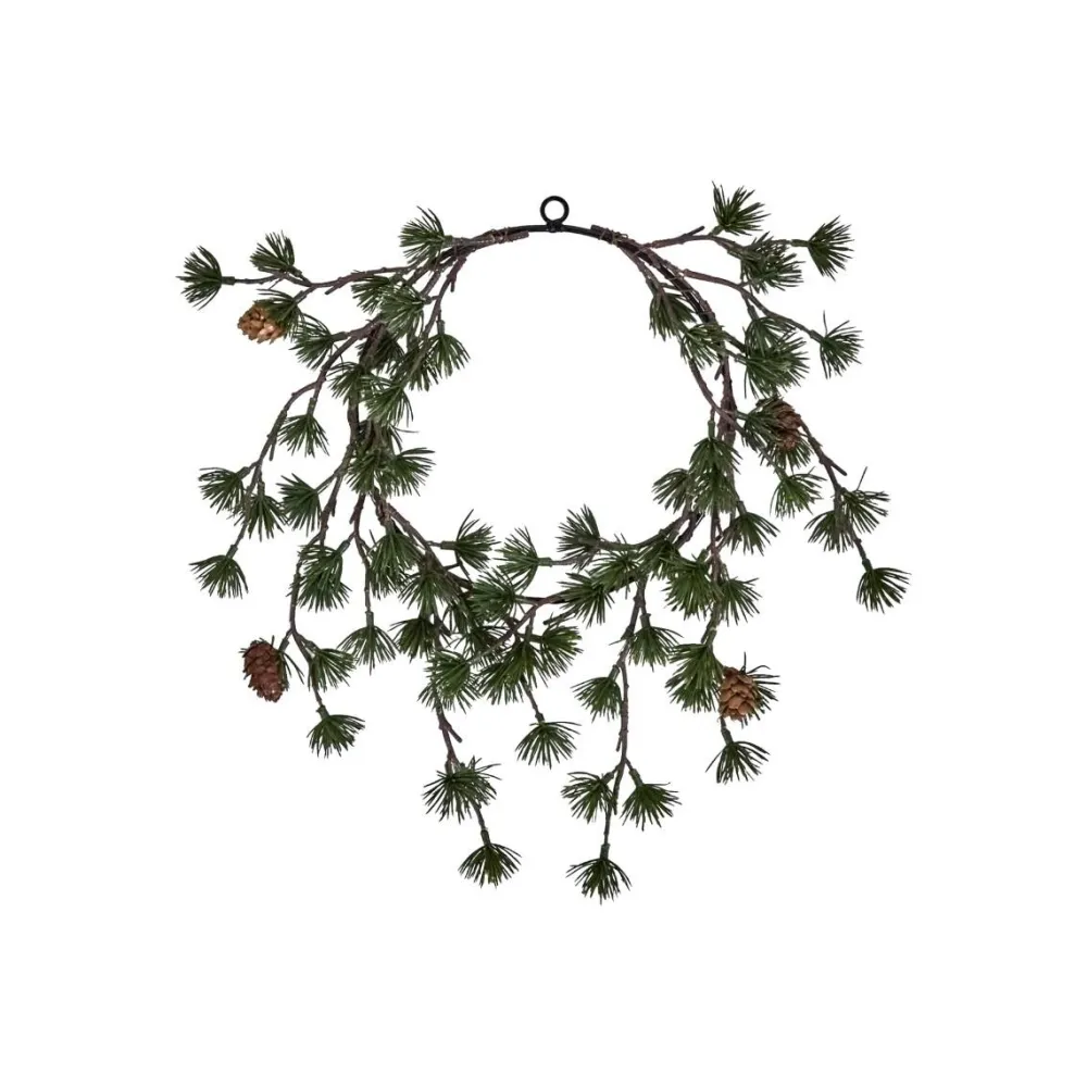 House Doctor Torch Wreath Green Small^ Julepynt