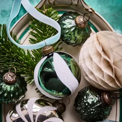 House Doctor Twister Ornament Green/White^ Juletræspynt|Julepynt