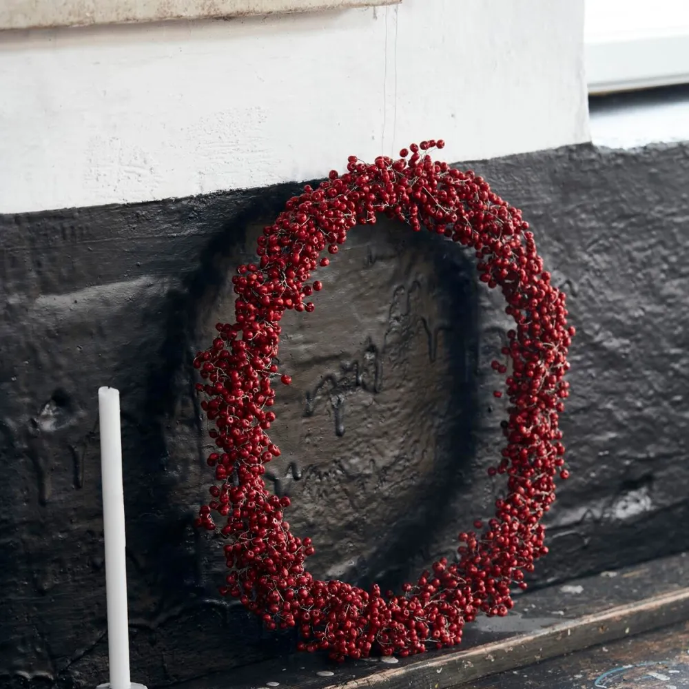 House Doctor Winter Wreath Red Large^ Julepynt