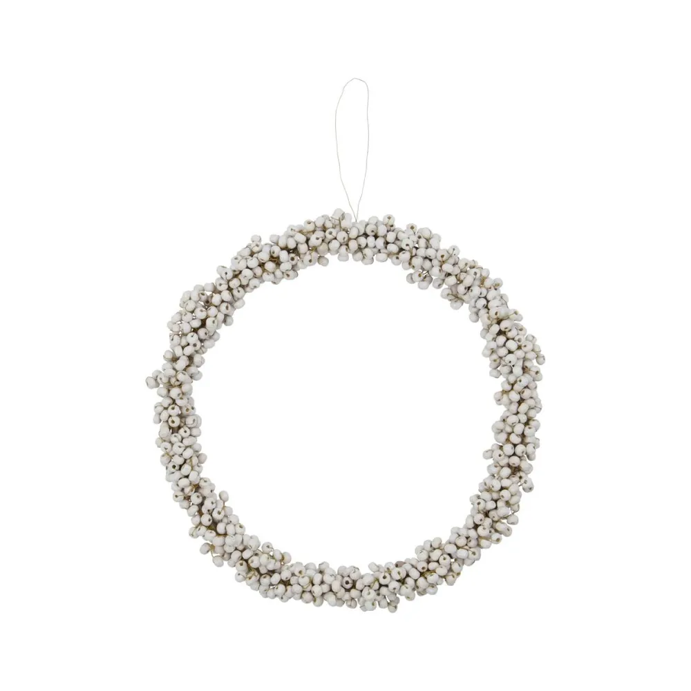 House Doctor Winter Wreath White Small^ Julepynt