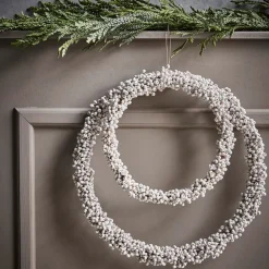 House Doctor Winter Wreath White Small^ Julepynt