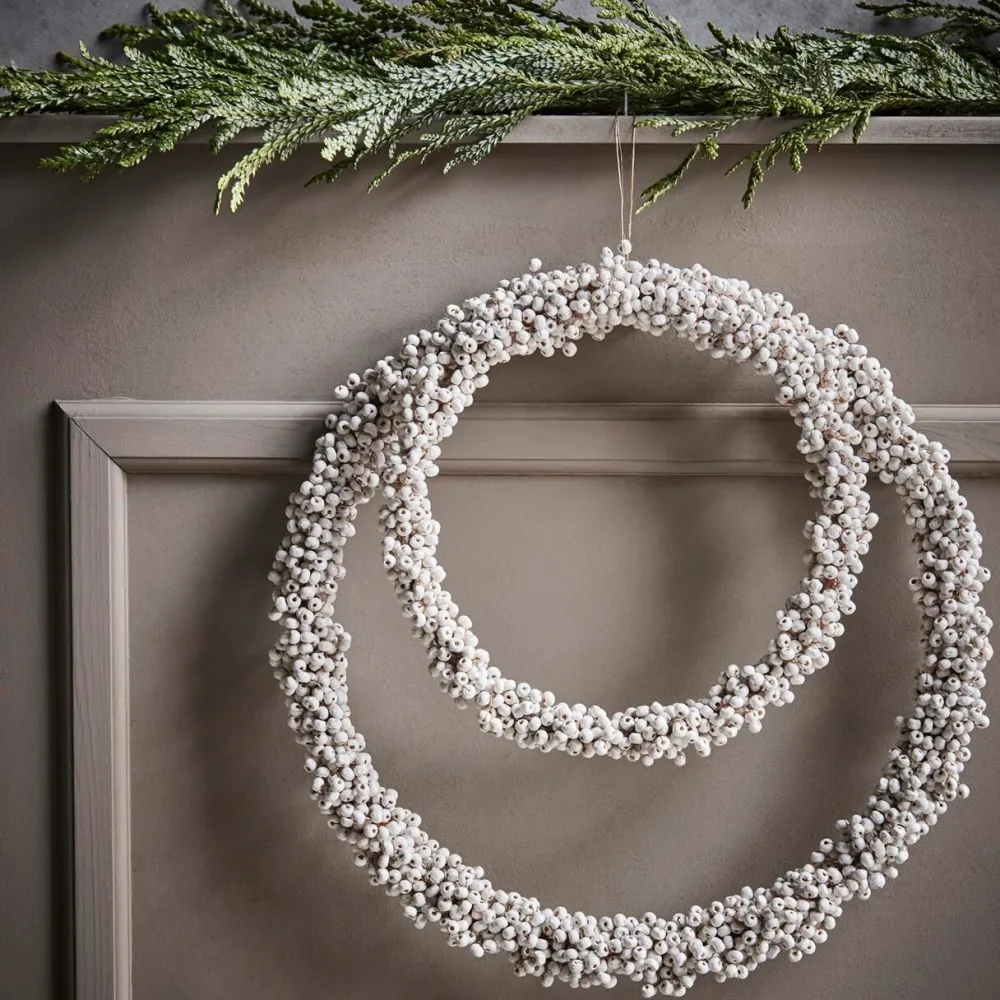 House Doctor Winter Wreath White Small^ Julepynt